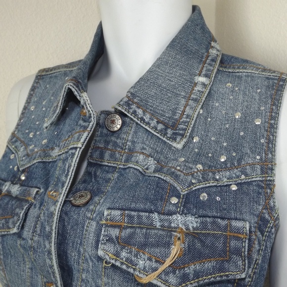 Medium Wash Blue Demin Jeans Jacket - Picture 4 of 7